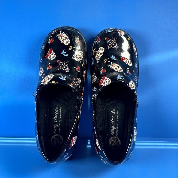 Easy Work by‎ Easy Street Non Slip Black Skeleton Clogs Women's Shoe Size 5.5 - Picture 5 of 10